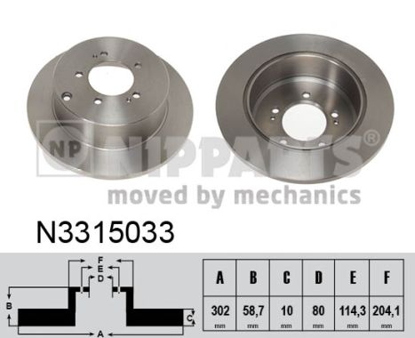 Disc frana N3315033 NIPPARTS