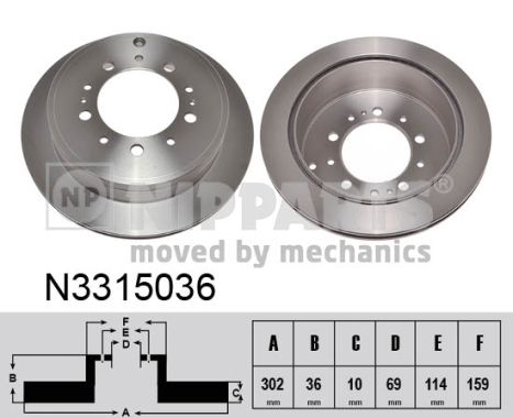 Disc frana N3315036 NIPPARTS