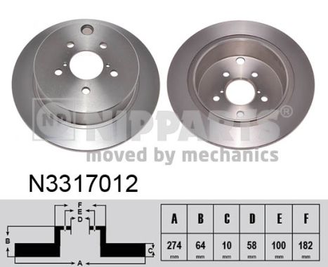 Disc frana N3317012 NIPPARTS