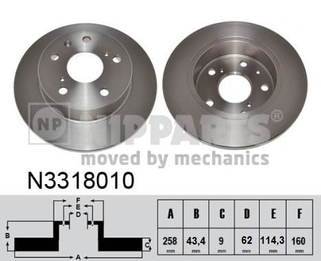 Disc frana N3318010 NIPPARTS