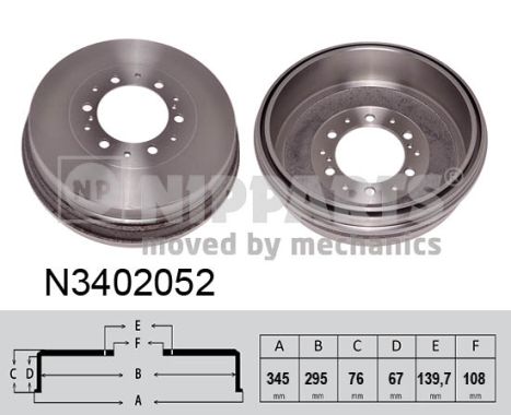 Tambur frana N3402052 NIPPARTS