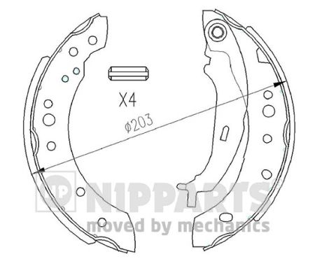 Set saboti frana N3505043 NIPPARTS