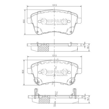 Set placute frana,frana disc N3600331 NIPPARTS