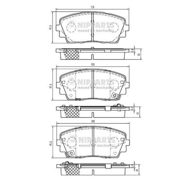 Set placute frana,frana disc N3600332 NIPPARTS