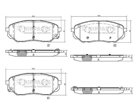 Set placute frana,frana disc N3600335 NIPPARTS