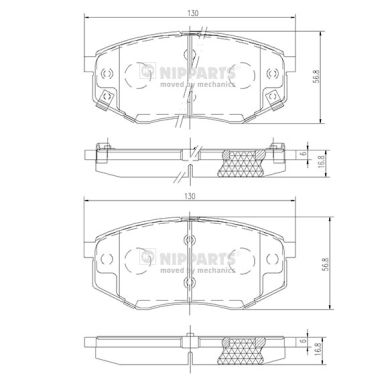 Set placute frana,frana disc N3600545 NIPPARTS