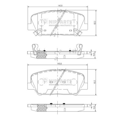 Set placute frana,frana disc N3600547 NIPPARTS