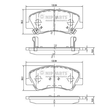 Set placute frana,frana disc N3600550 NIPPARTS