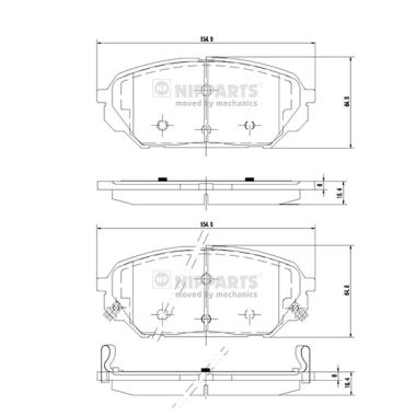 Set placute frana,frana disc N3600551 NIPPARTS