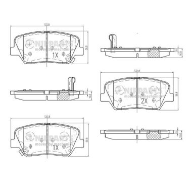 Set placute frana,frana disc N3600554 NIPPARTS