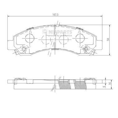 Set placute frana,frana disc N3600801 NIPPARTS