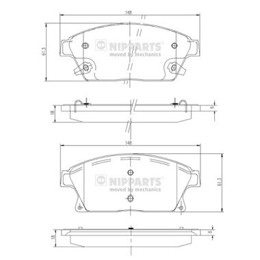 Set placute frana,frana disc N3600915 NIPPARTS