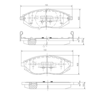 Set placute frana,frana disc N3600916 NIPPARTS