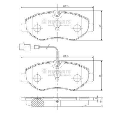 Set placute frana,frana disc N3601100 NIPPARTS