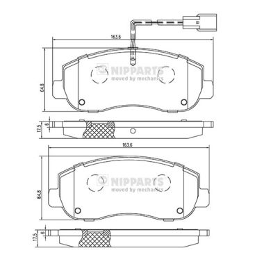 Set placute frana,frana disc N3601105 NIPPARTS