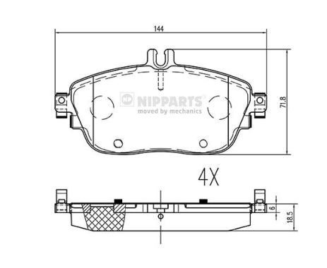 Set placute frana,frana disc N3601114 NIPPARTS