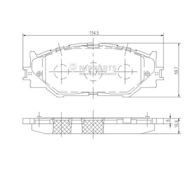 Set placute frana,frana disc N3602128 NIPPARTS