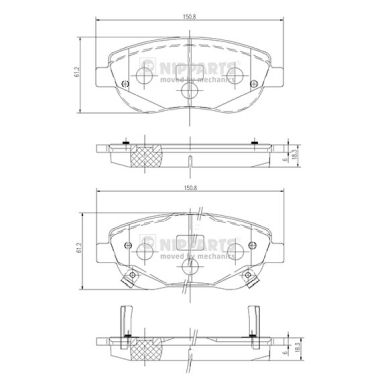 Set placute frana,frana disc N3602135 NIPPARTS