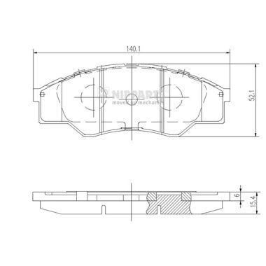 Set placute frana,frana disc N3602137 NIPPARTS