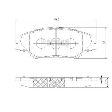 Set placute frana,frana disc N3602138 NIPPARTS