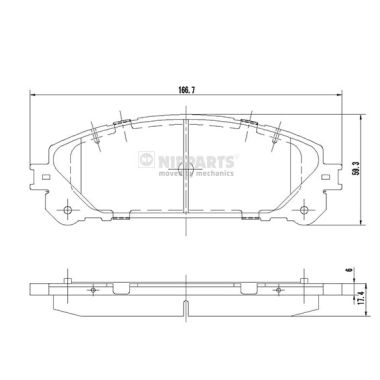 Set placute frana,frana disc N3602139 NIPPARTS