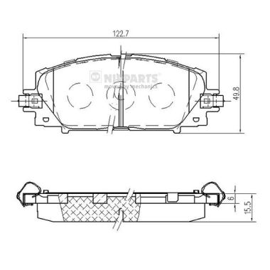 Set placute frana,frana disc N3602148 NIPPARTS