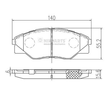 Set placute frana,frana disc N3602149 NIPPARTS