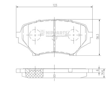 Set placute frana,frana disc N3603068 NIPPARTS