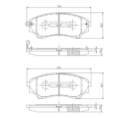 Set placute frana,frana disc N3603069 NIPPARTS