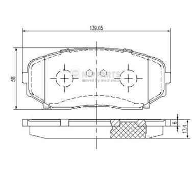 Set placute frana,frana disc N3603070 NIPPARTS