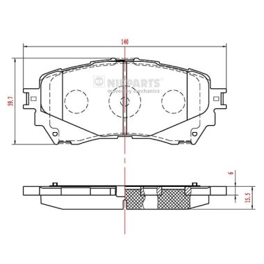 Set placute frana,frana disc N3603074 NIPPARTS