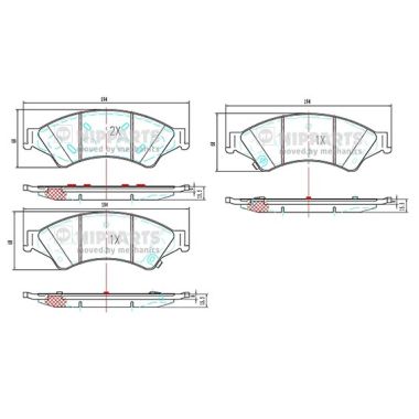 Set placute frana,frana disc N3603075 NIPPARTS