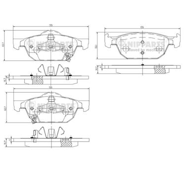 Set placute frana,frana disc N3604067 NIPPARTS