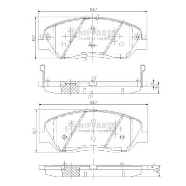 Set placute frana,frana disc N3605051 NIPPARTS