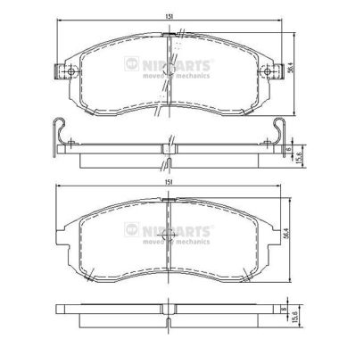 Set placute frana,frana disc N3605052 NIPPARTS