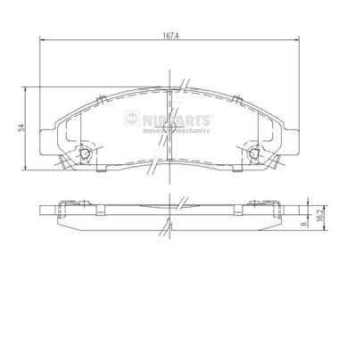 Set placute frana,frana disc N3609010 NIPPARTS