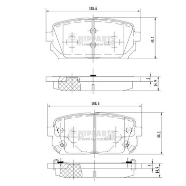 Set placute frana,frana disc N3610309 NIPPARTS