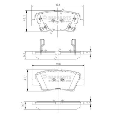 Set placute frana,frana disc N3610311 NIPPARTS