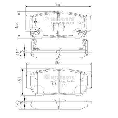 Set placute frana,frana disc N3610402 NIPPARTS