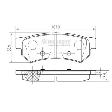 Set placute frana,frana disc N3610907 NIPPARTS