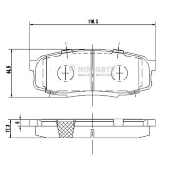 Set placute frana,frana disc N3612043 NIPPARTS