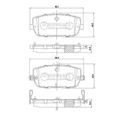 Set placute frana,frana disc N3613021 NIPPARTS