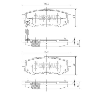 Set placute frana,frana disc N3613023 NIPPARTS