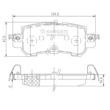 Set placute frana,frana disc N3613026 NIPPARTS