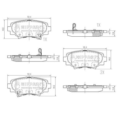 Set placute frana,frana disc N3613027 NIPPARTS