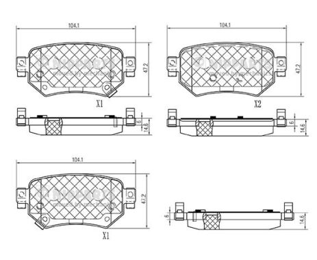 Set placute frana,frana disc N3613028 NIPPARTS