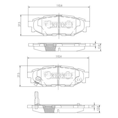 Set placute frana,frana disc N3617004 NIPPARTS