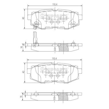 Set placute frana,frana disc N3617006 NIPPARTS