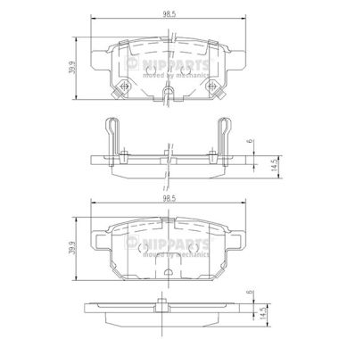 Set placute frana,frana disc N3618002 NIPPARTS