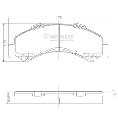 Set placute frana,frana disc N3619003 NIPPARTS